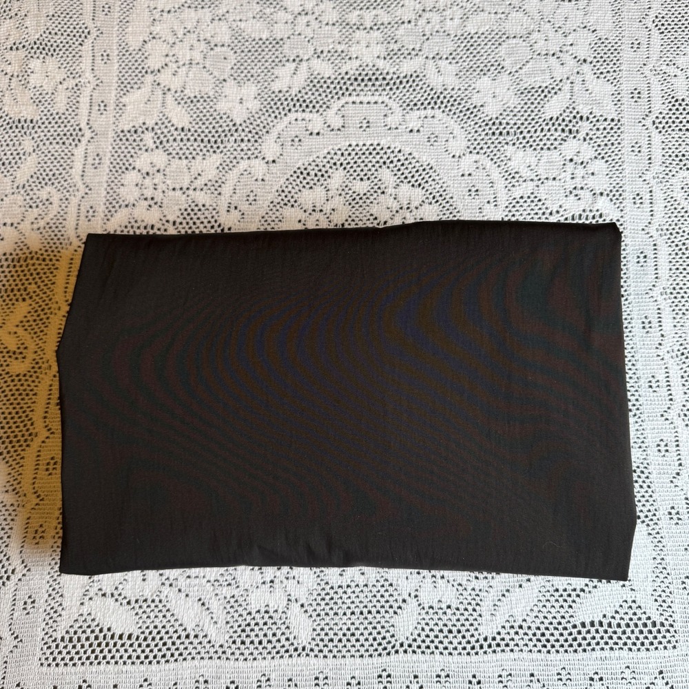 Zara Black Long Full Maxi Skirt Elastic Waist Pockets Taffeta Minimal S - Picture 12 of 12
